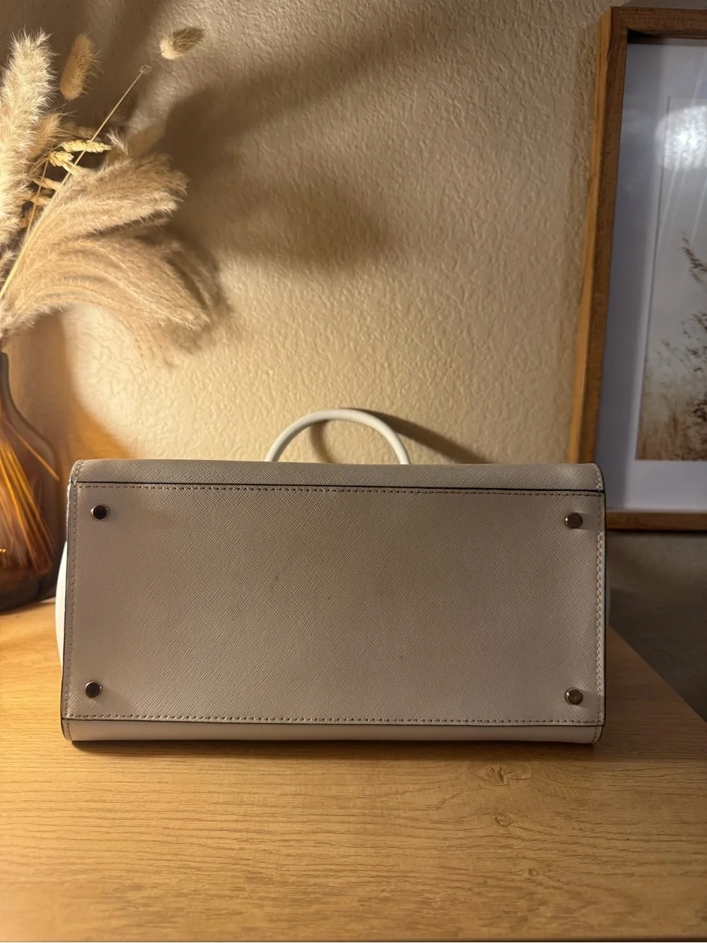 kate spade | Bags | Kate Spade Cream Leather Structured Satchel | Poshmark